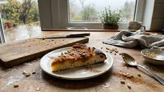 Coca de otoño con camote y piñones: pan dulce esponjoso para el café