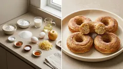 Donuts horneados de manzana con harina de arroz: esponjosos y sin gluten